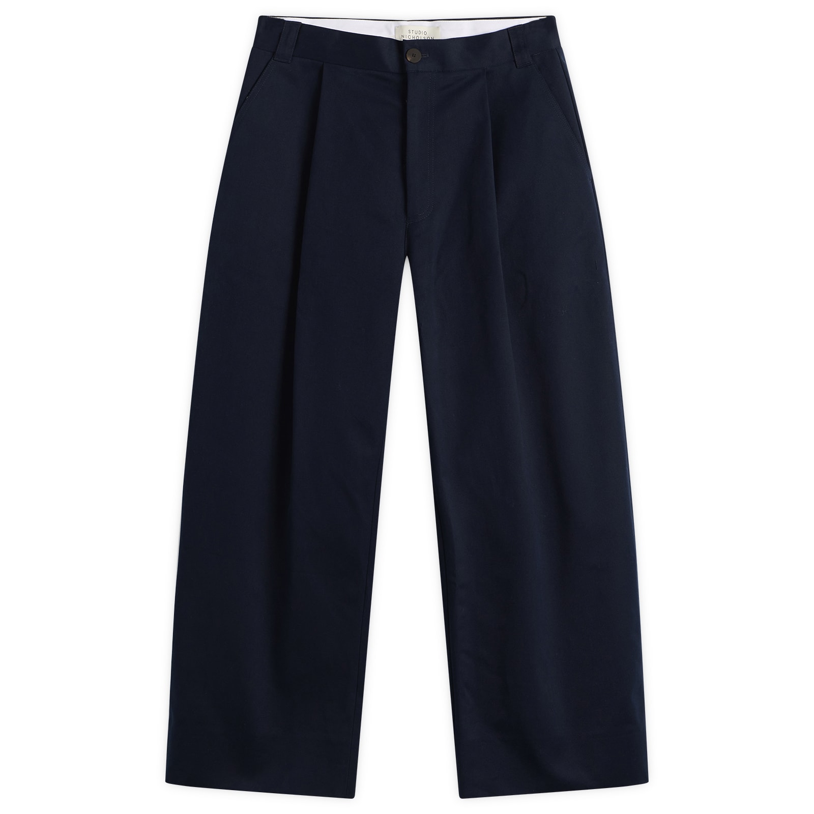 Studio Nicholson Men’s Sorte Deep Pleat Volume Pant Dark Navy