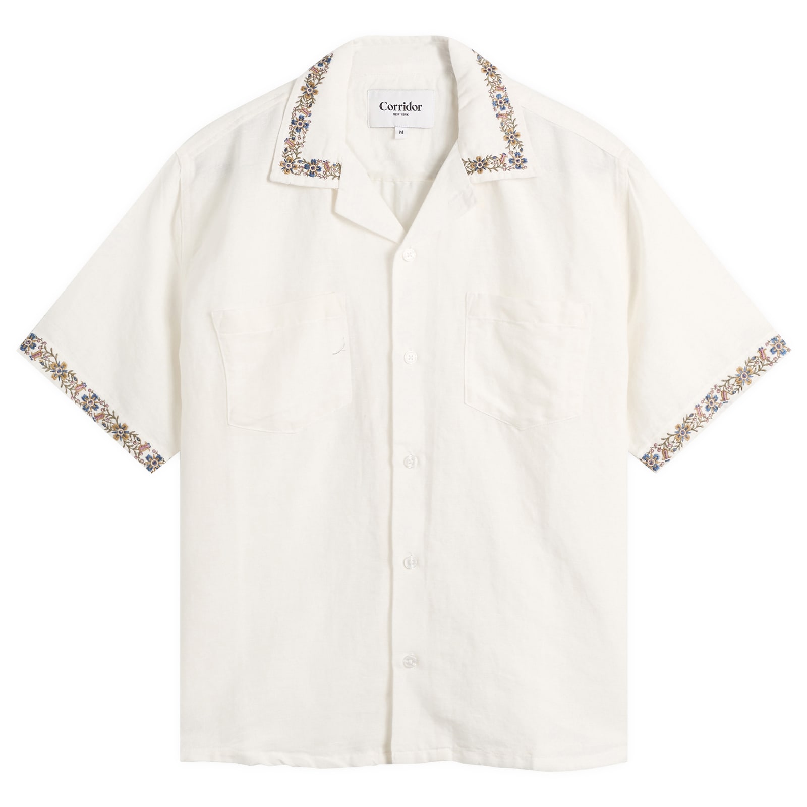 Corridor Men’s Harmony Embroidered Short Sleeve Shirt White