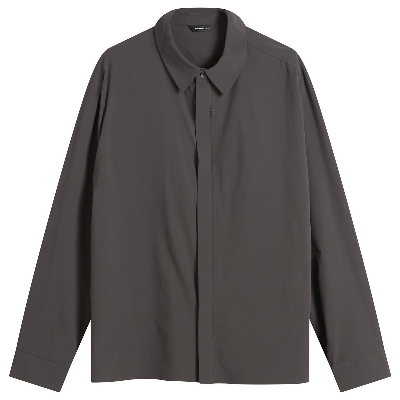 Hiking Patrol — Hiking Patrol Men's Align Button Up Shirt in Charcoal Black, Size Medium