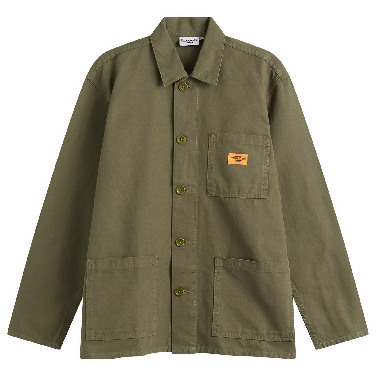 Service Works Men's Olive Canvas Chore Shirt