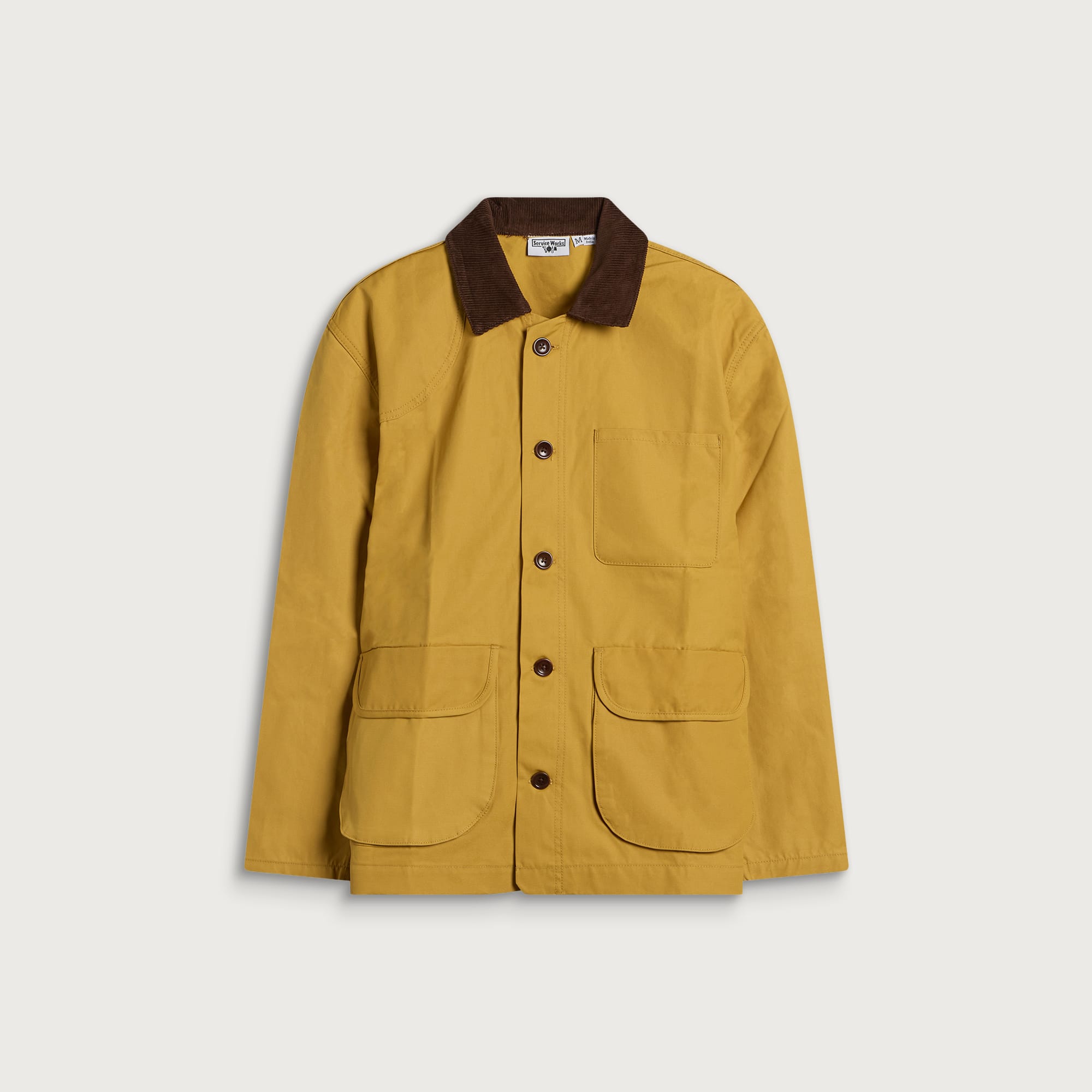 Service Works Men's Waxed Barn Coat Ochre