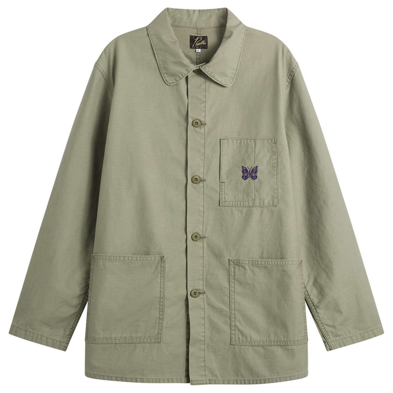 Needles Men’s Reversed Sateen Coverall Jacket Olive