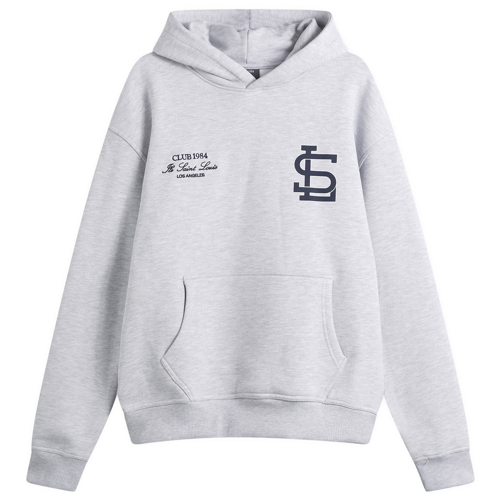 Club 1984 — Club 1984 Men's Sl Atheltics Hoodie in Grey Marl, Size Large