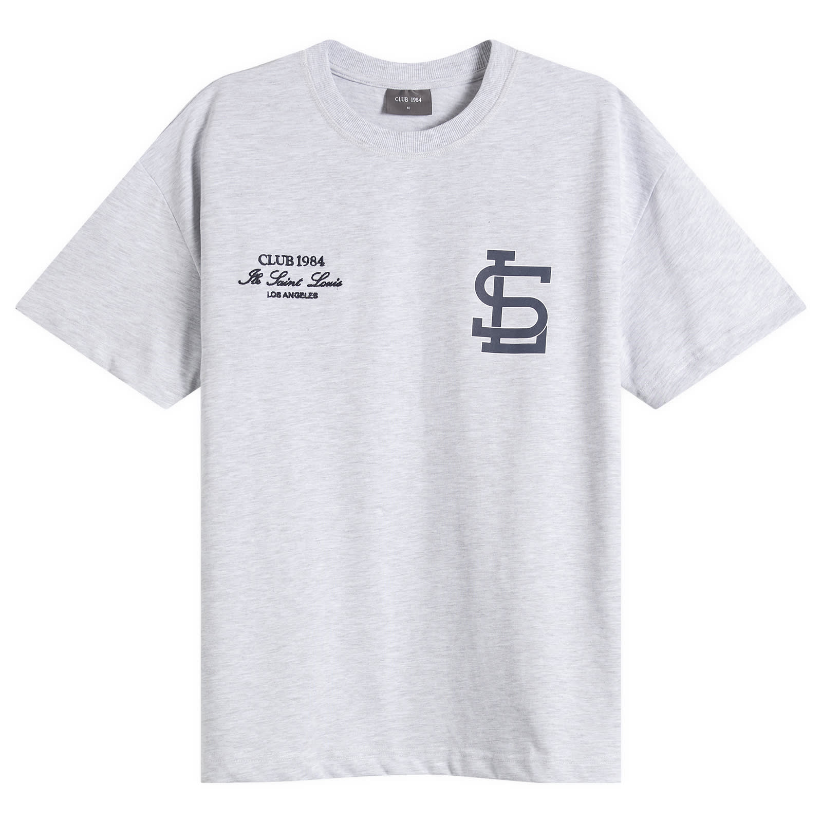 Club 1984 — Men's Sl Athletics T-Shirt in Grey Marl, Size Large