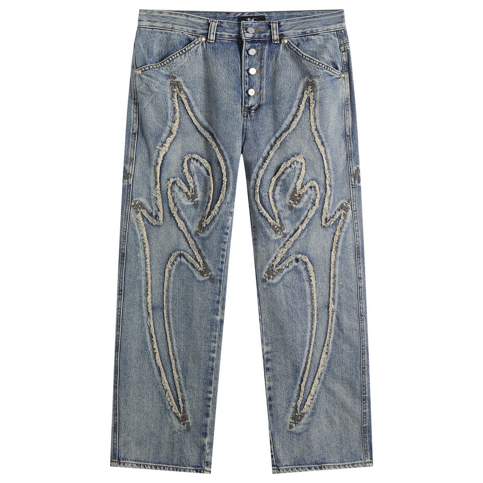 Thug Club — Thug Club Men's Tribal Denim Jeans in Blue, Size 4
