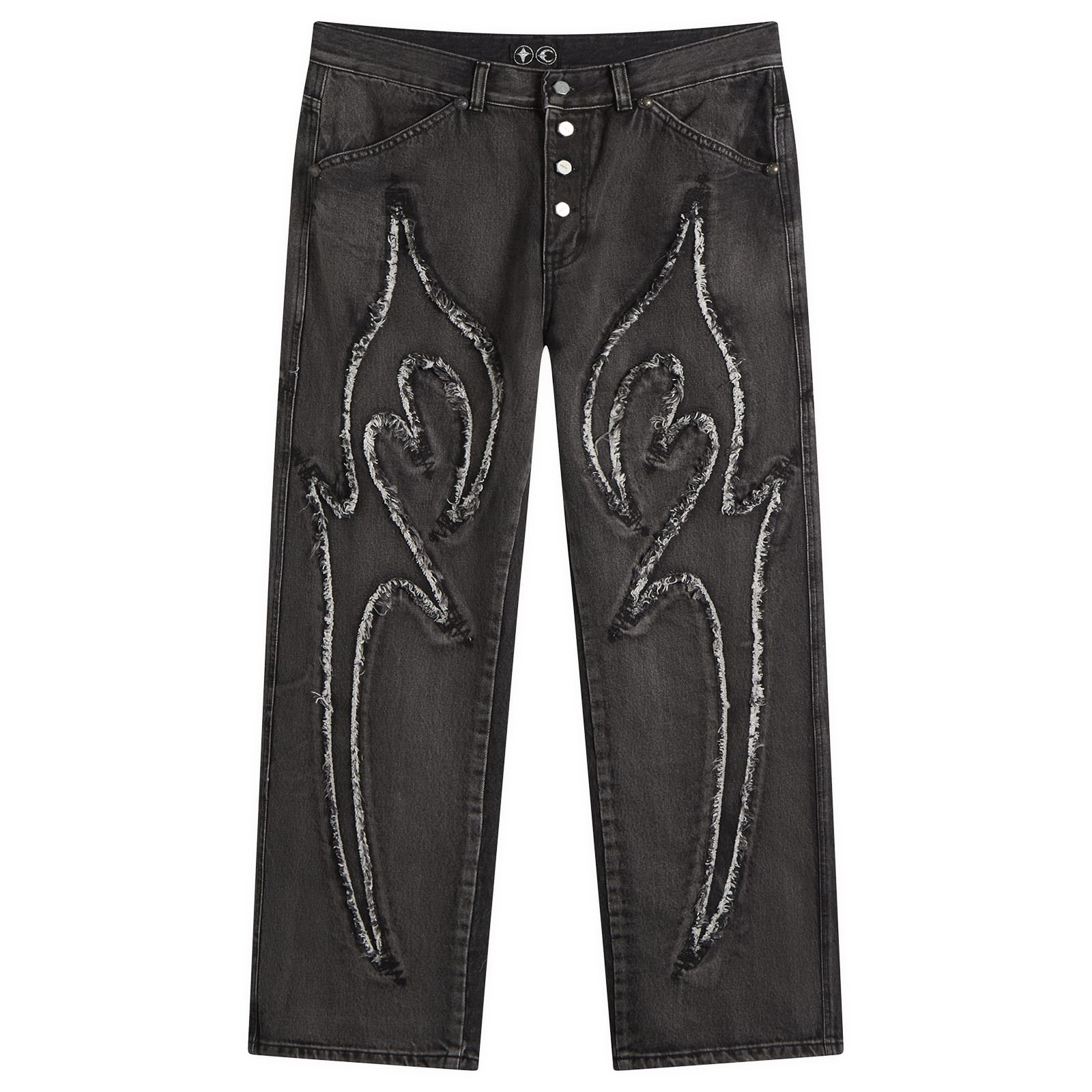 Thug Club — Thug Club Men's Tribal Denim Jeans in Black, Size 2