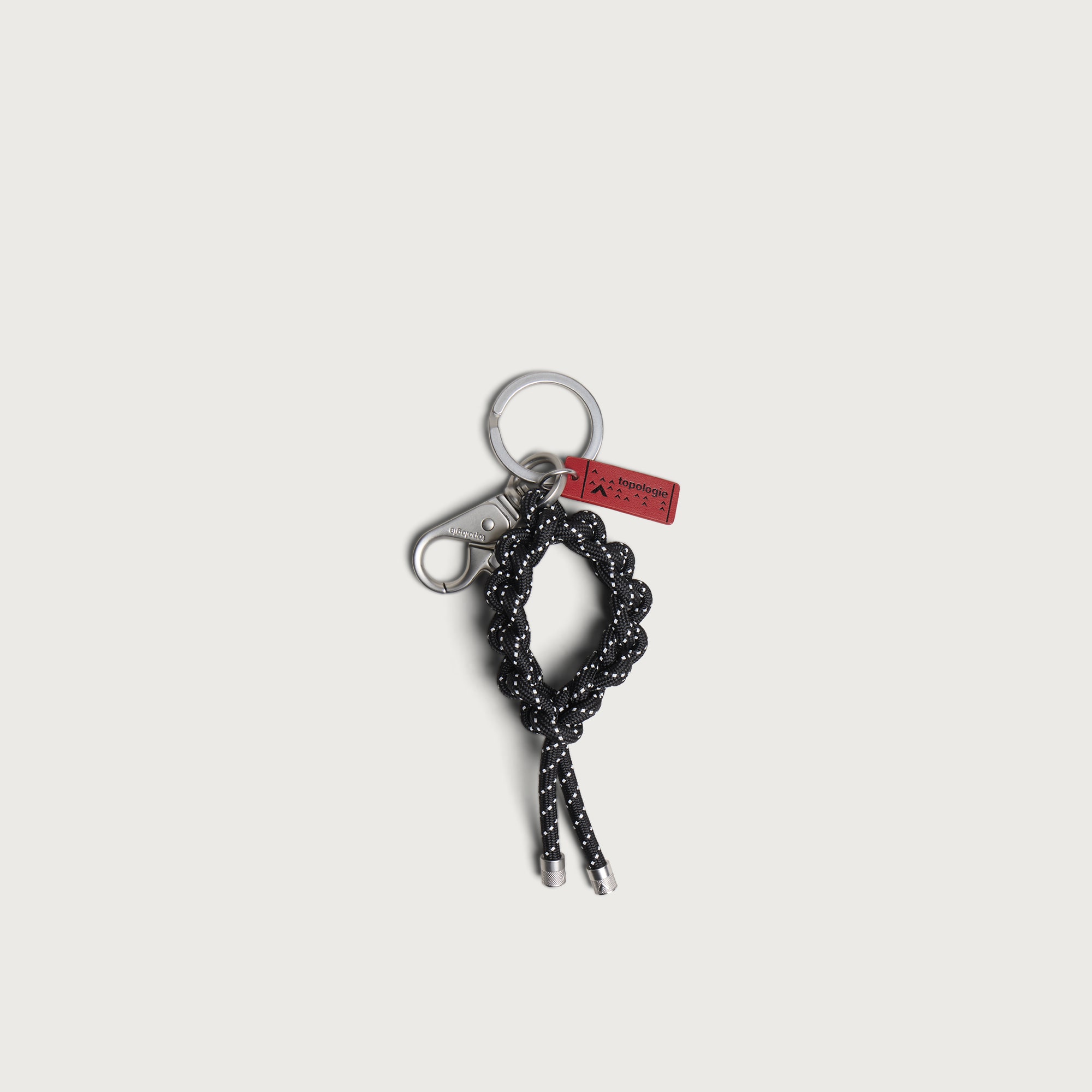 Topologie Krans Keychain in Black Reflective