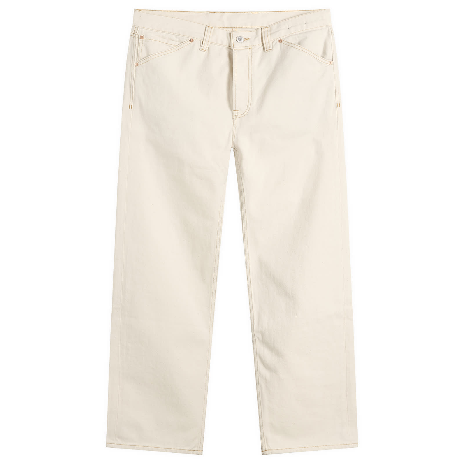 Drake’s Men’s 5 Pocket Selvedge Jeans Ecru