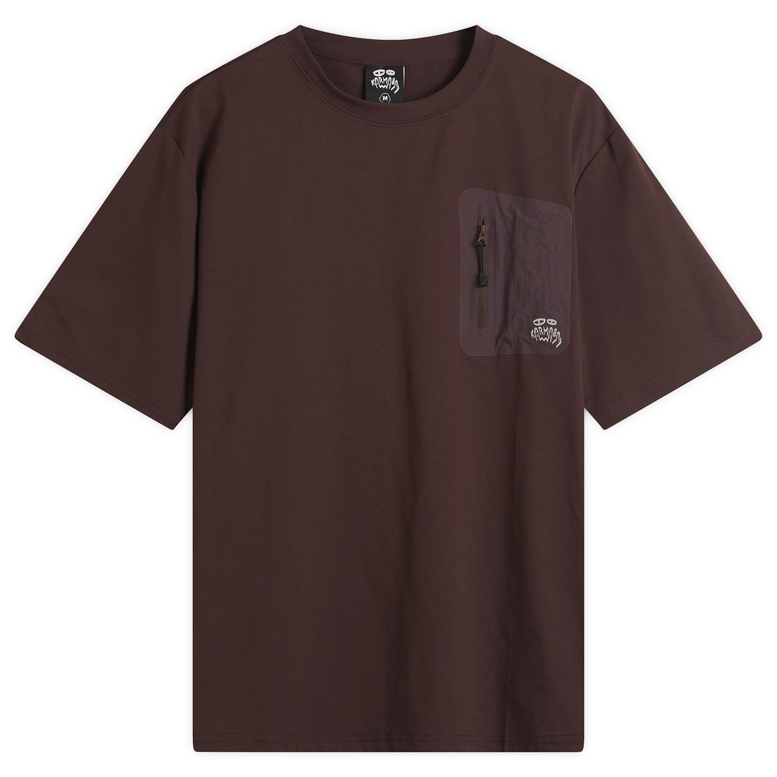 Karma8a Men’s Logo Pocket Rue T-Shirt Brown