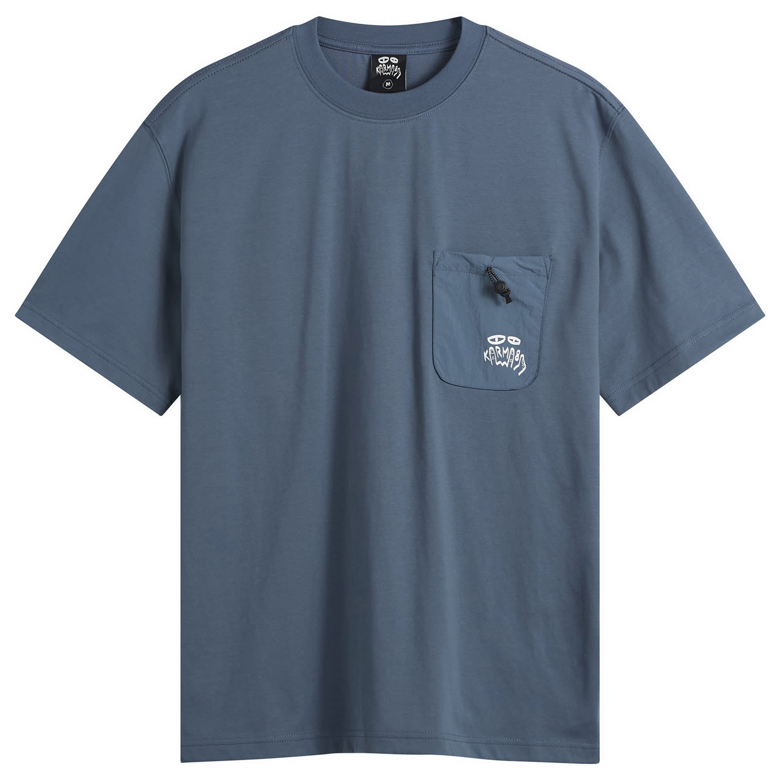 Karma8a — Karma8a Men's Front Pocket T-Shirt in Navy, Size Small