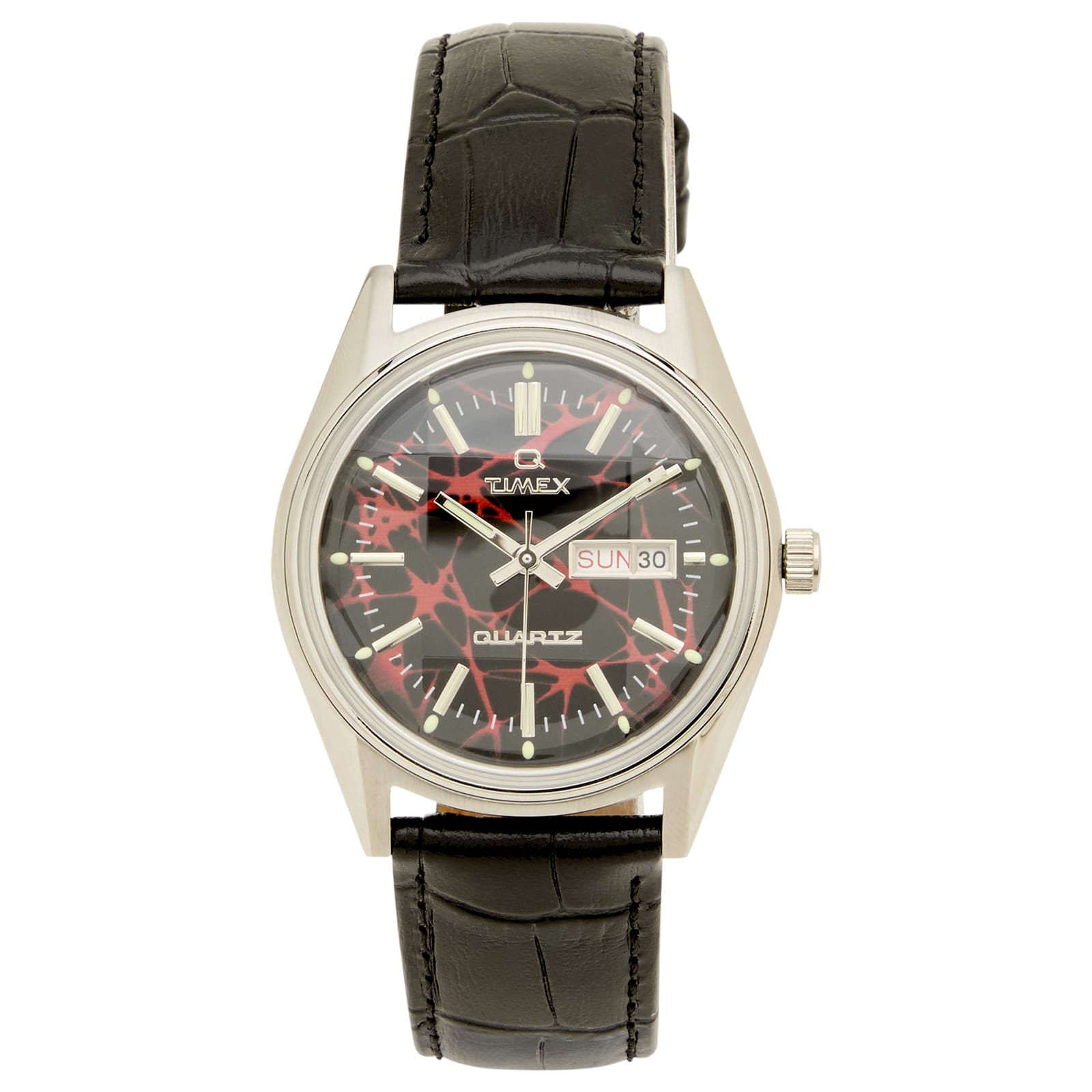 Timex Q Red Vega Reissue Watch in Red/Black
