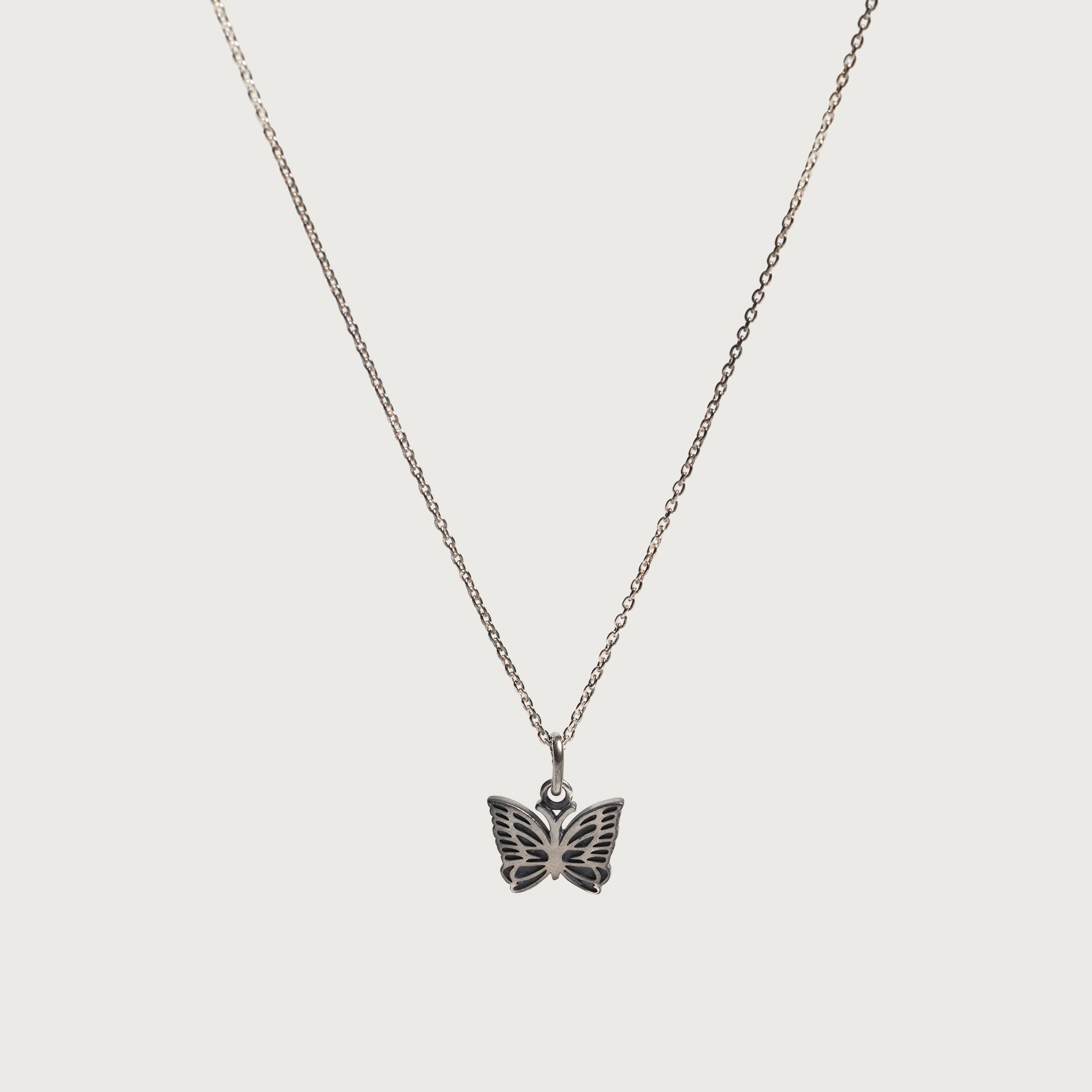 Needles Men's 925 Silver Pendant Necklace Papilion