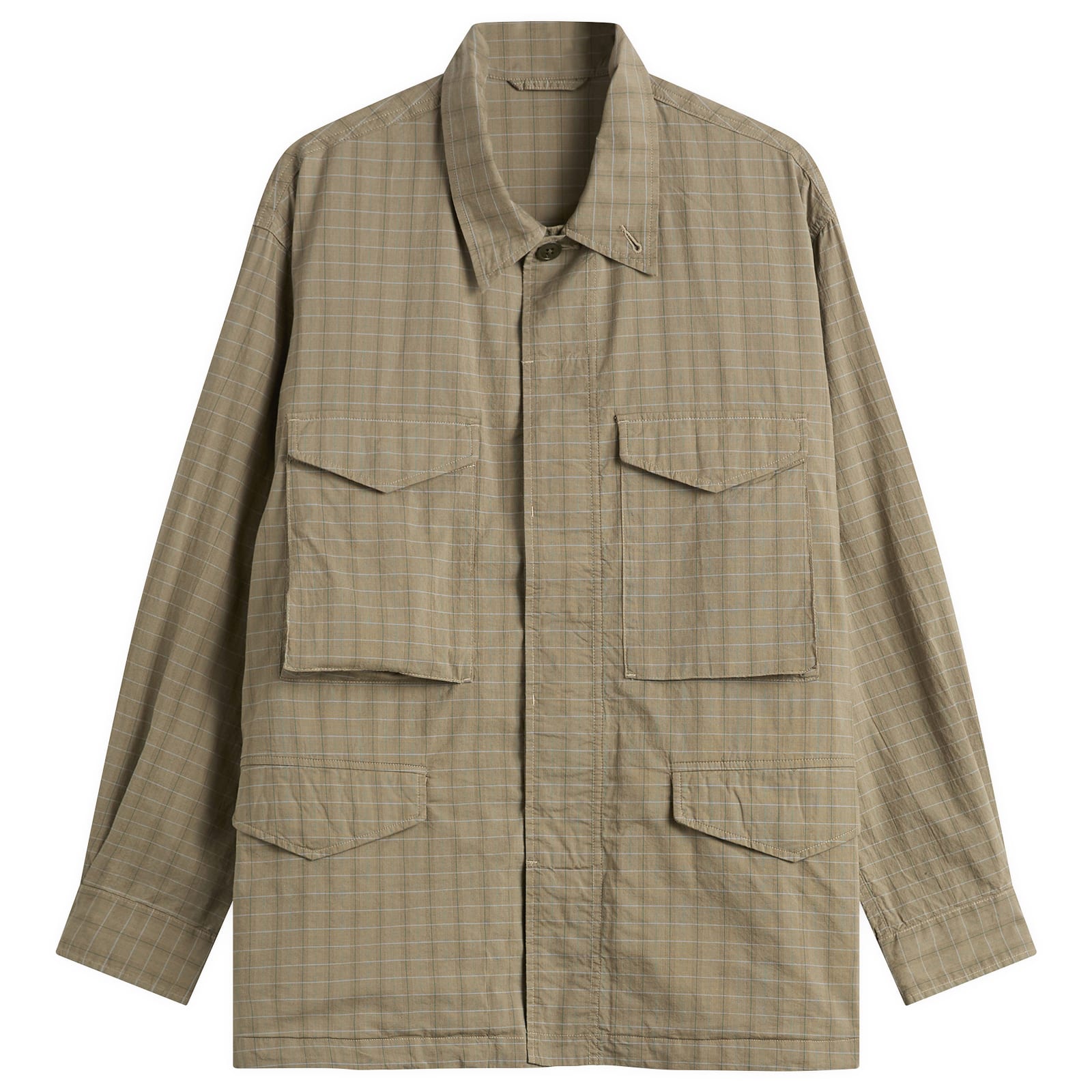 Unlikely Dry Goods — Unlikely Dry Goods Men's M-51 Shirt Jacket in Green Plaids, Size Small