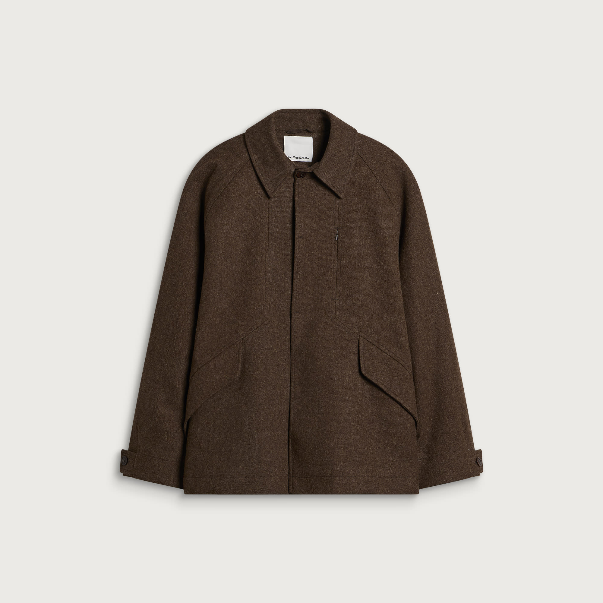 YMC Men’s Melton Wool Harrison Jacket Brown