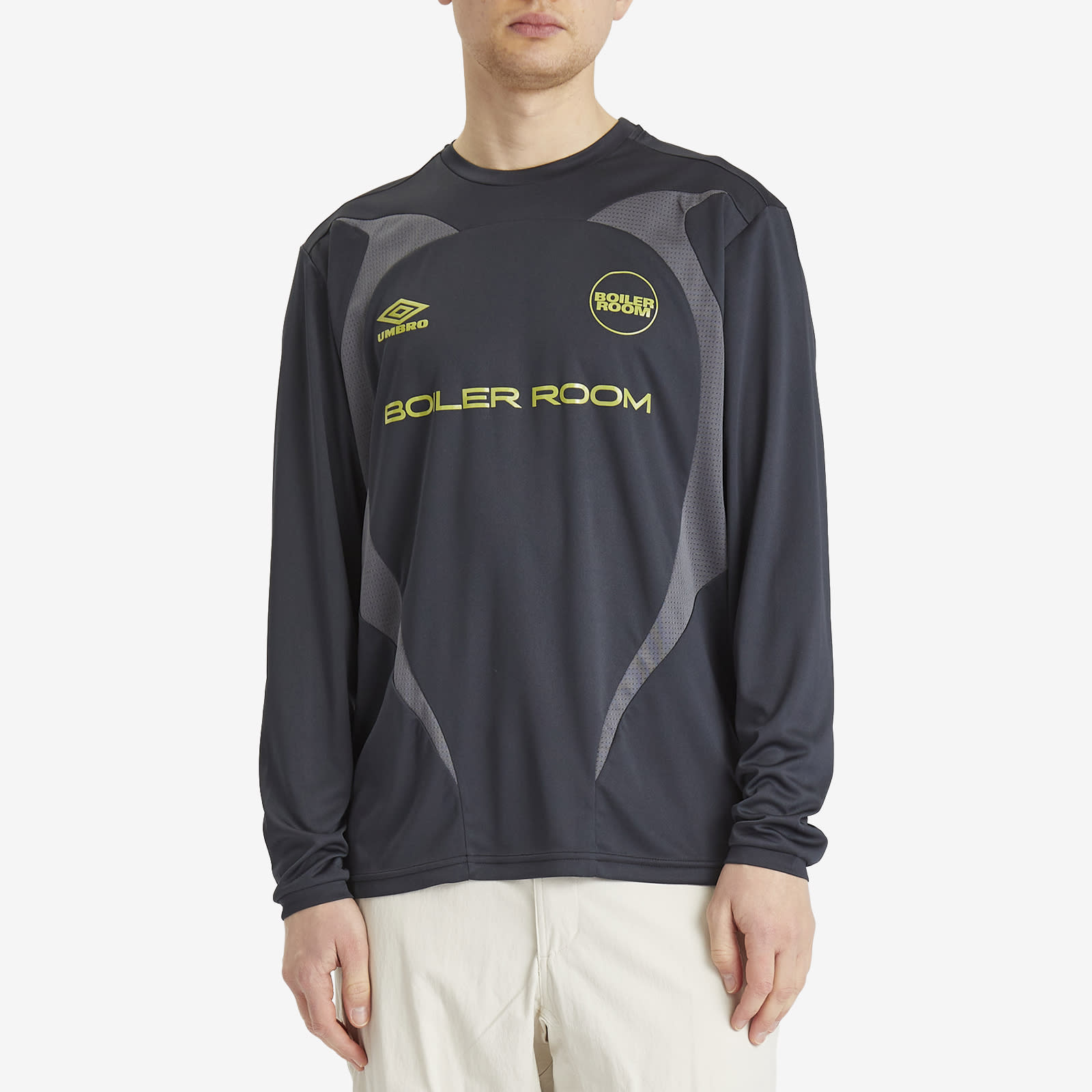 Boiler Room Men's x Umbro Long Sleeve Football Shirt Blue
