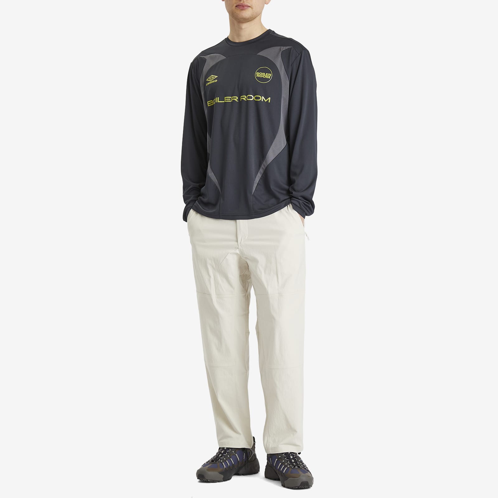 Boiler Room Men's x Umbro Long Sleeve Football Shirt Blue