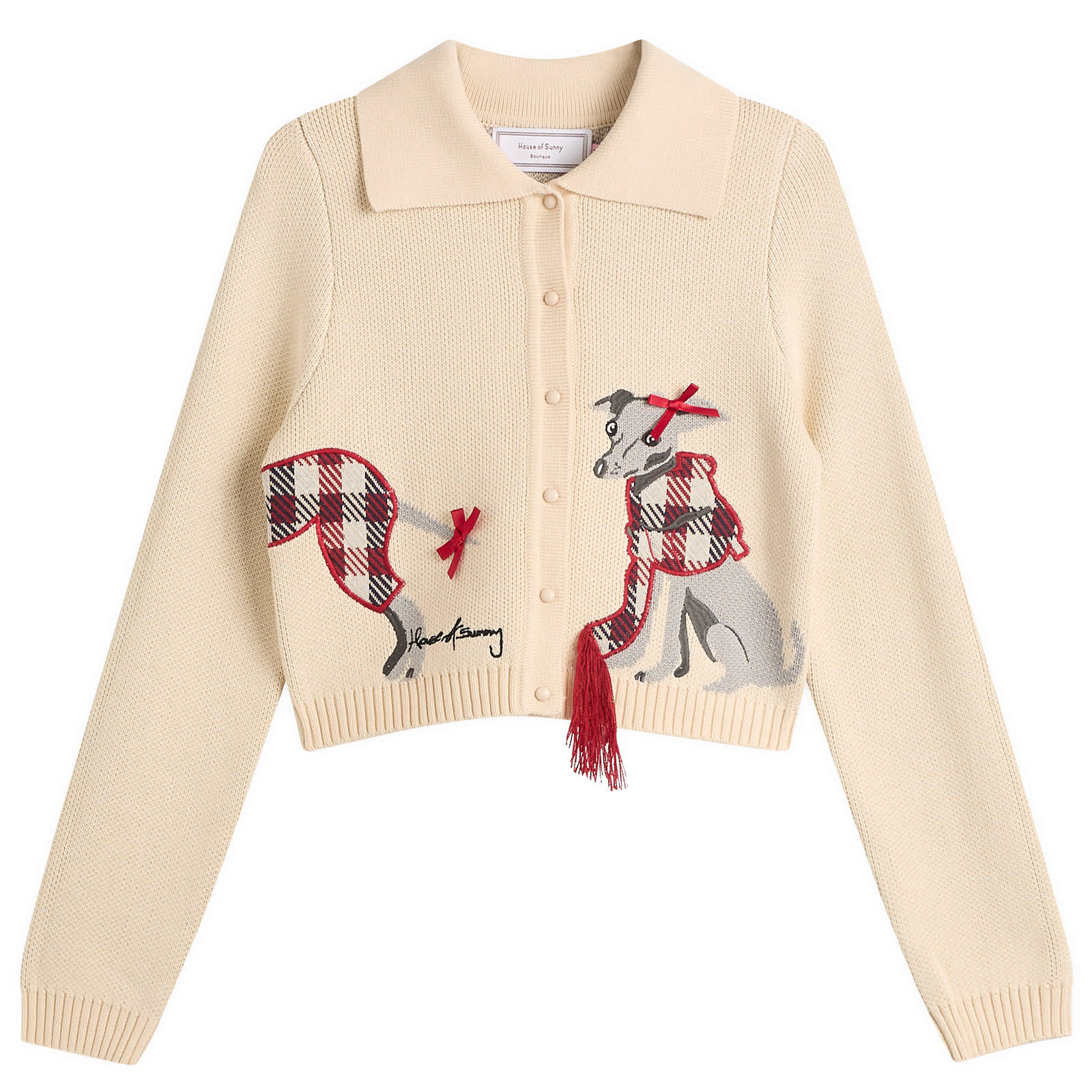 House Of Sunny Women's Whippet Tripper in Off White, Size UK 6 