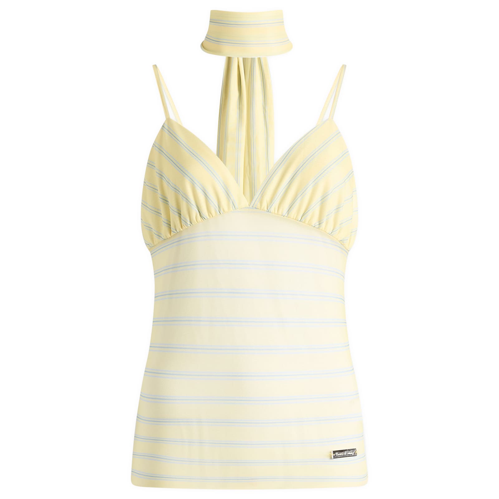 House Of Sunny Women's Striped Mesh Cami Top Butter
