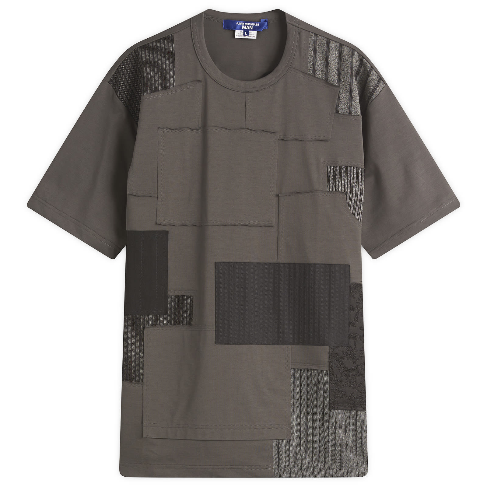 Junya Watanabe MAN Men's Patchwork T-Shirt Grey Mix - Curated Menswear