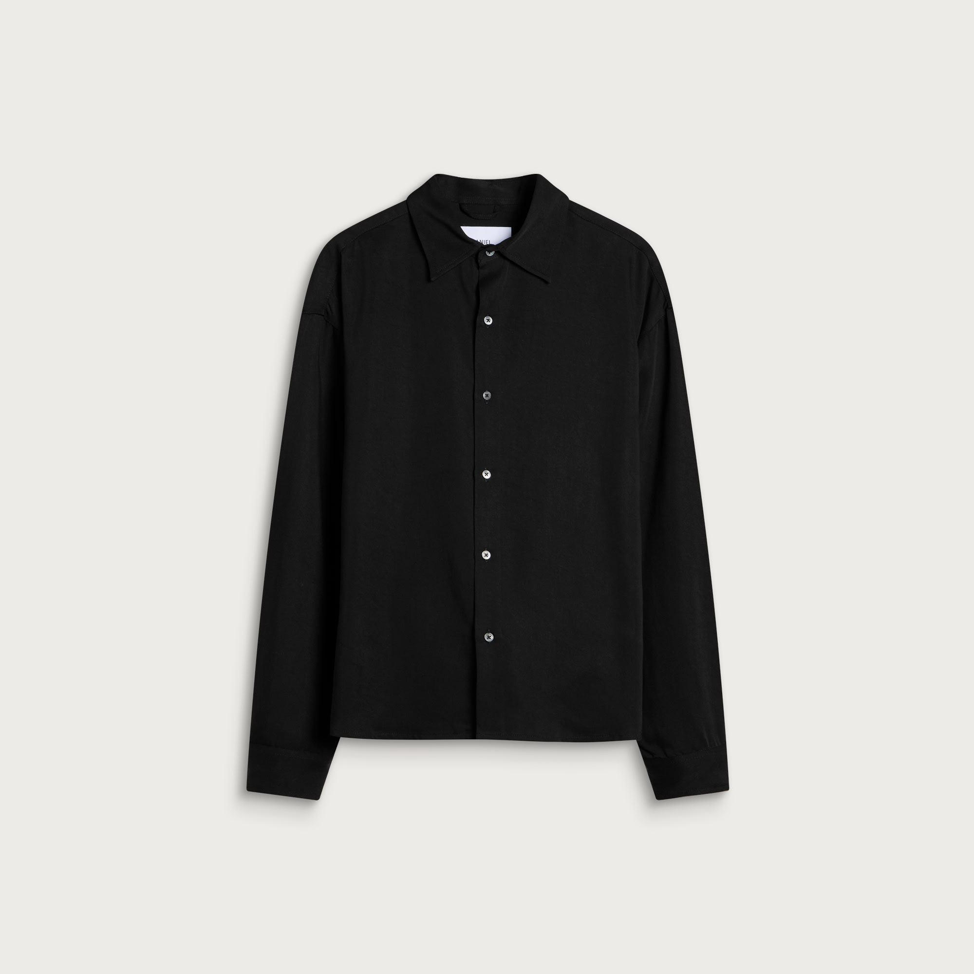 Daniel Simmons — Daniel Simmons Men's Drape Shirt in Black, Size XX-Large
