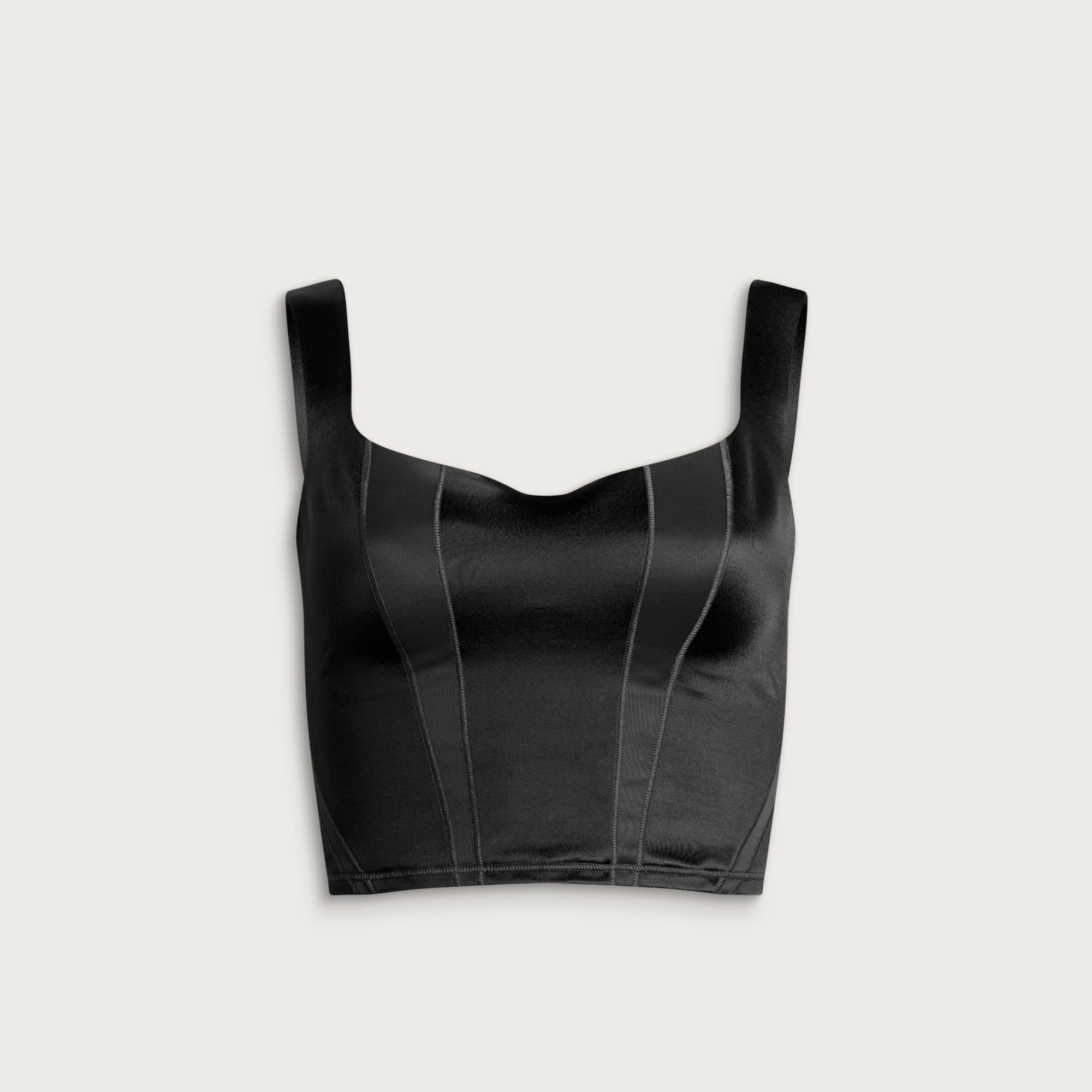 Nike Women'sSKIMS Shine Texture Crop Tank Top Obsidian