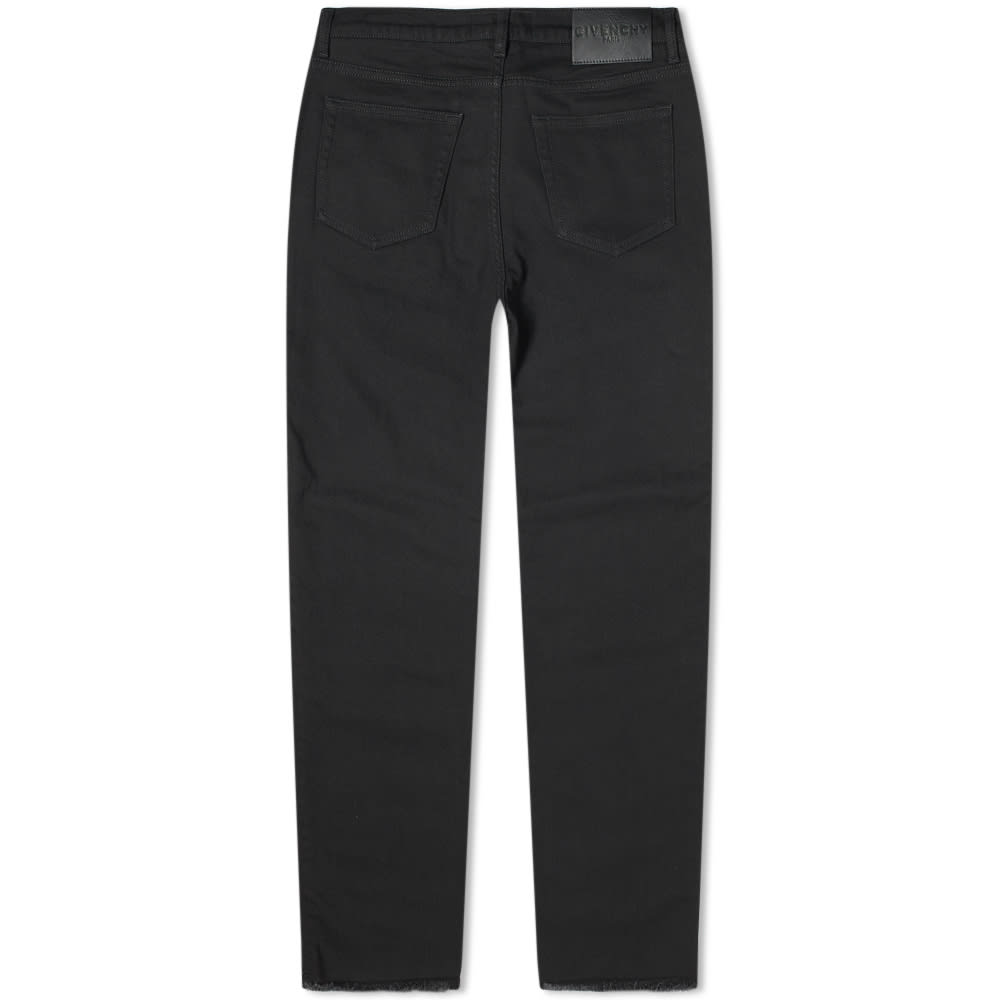 raw edge black jeans