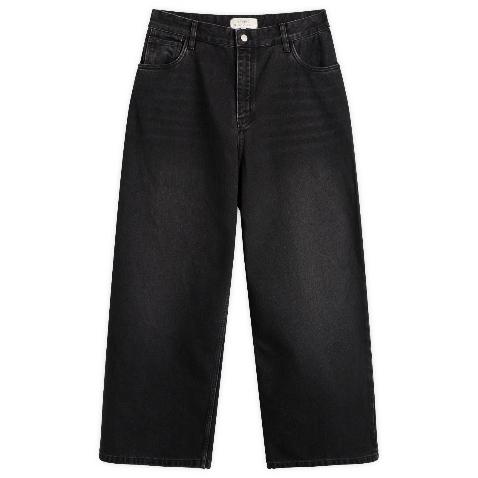 Studio Nicholson Men’s Paolo Denim Volume Jeans Washed Black