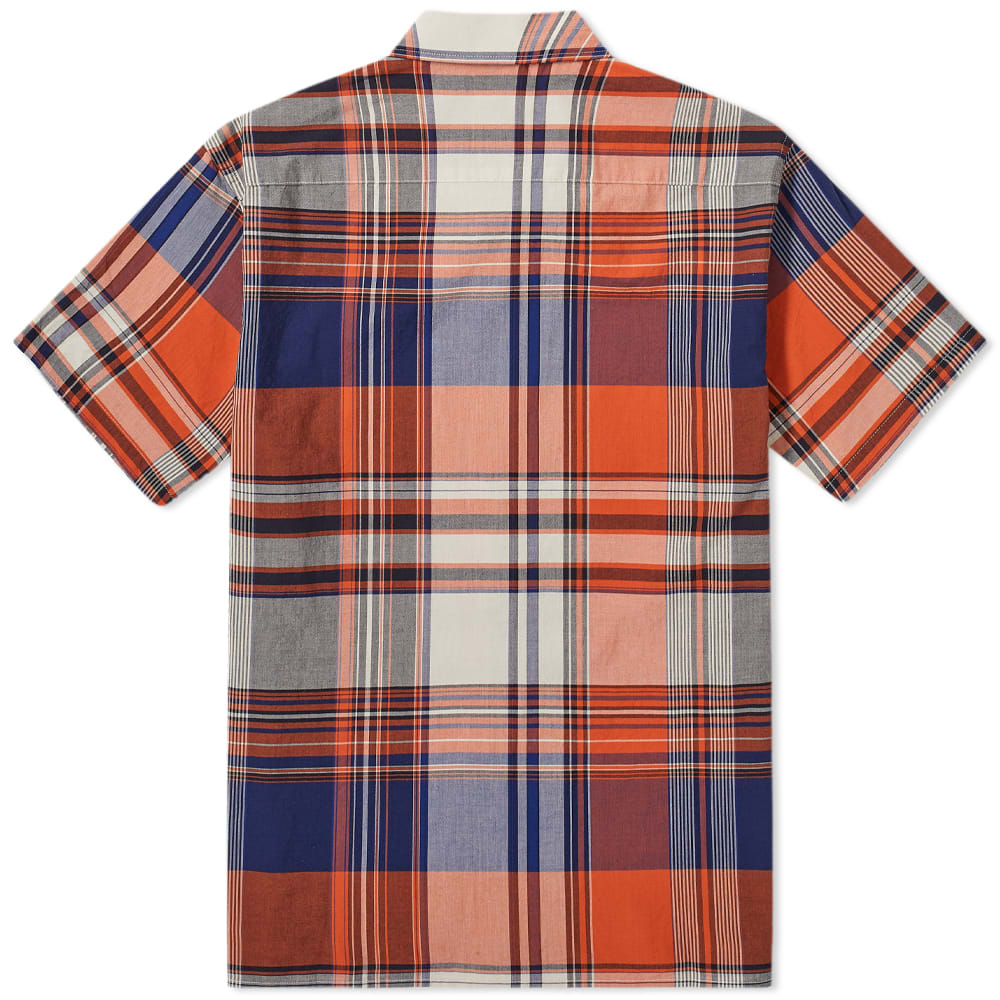 Chemise Carreaux Bleue Manches Courtes Norse Projects Carsten Madras - Taille L Coupe Décontractée - Occasion Parfait état