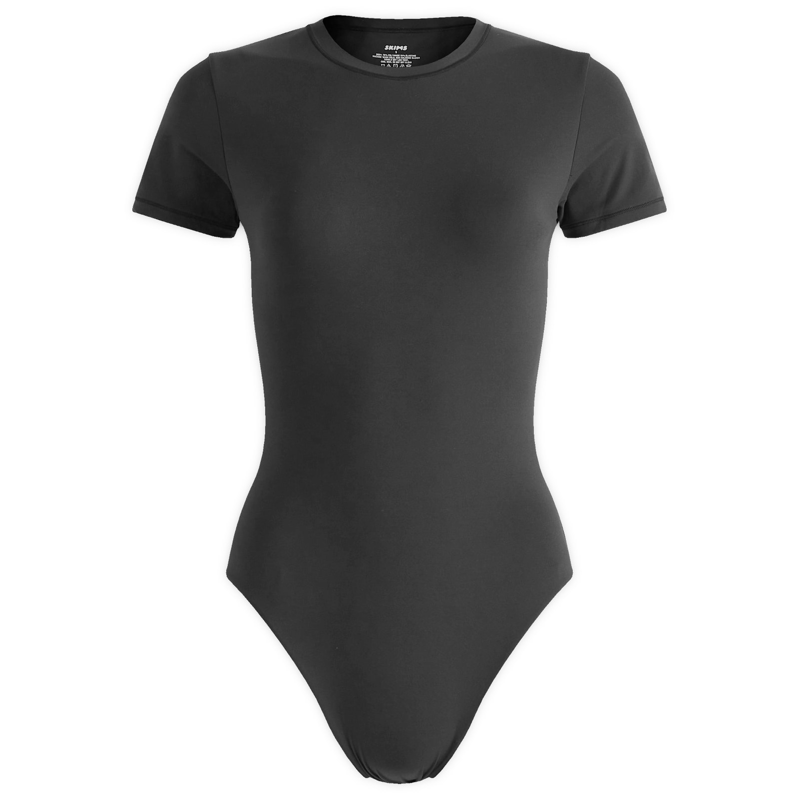 SKIMS Women's Fits Everybody T-Shirt Bodysuit in Onyx, Size Large