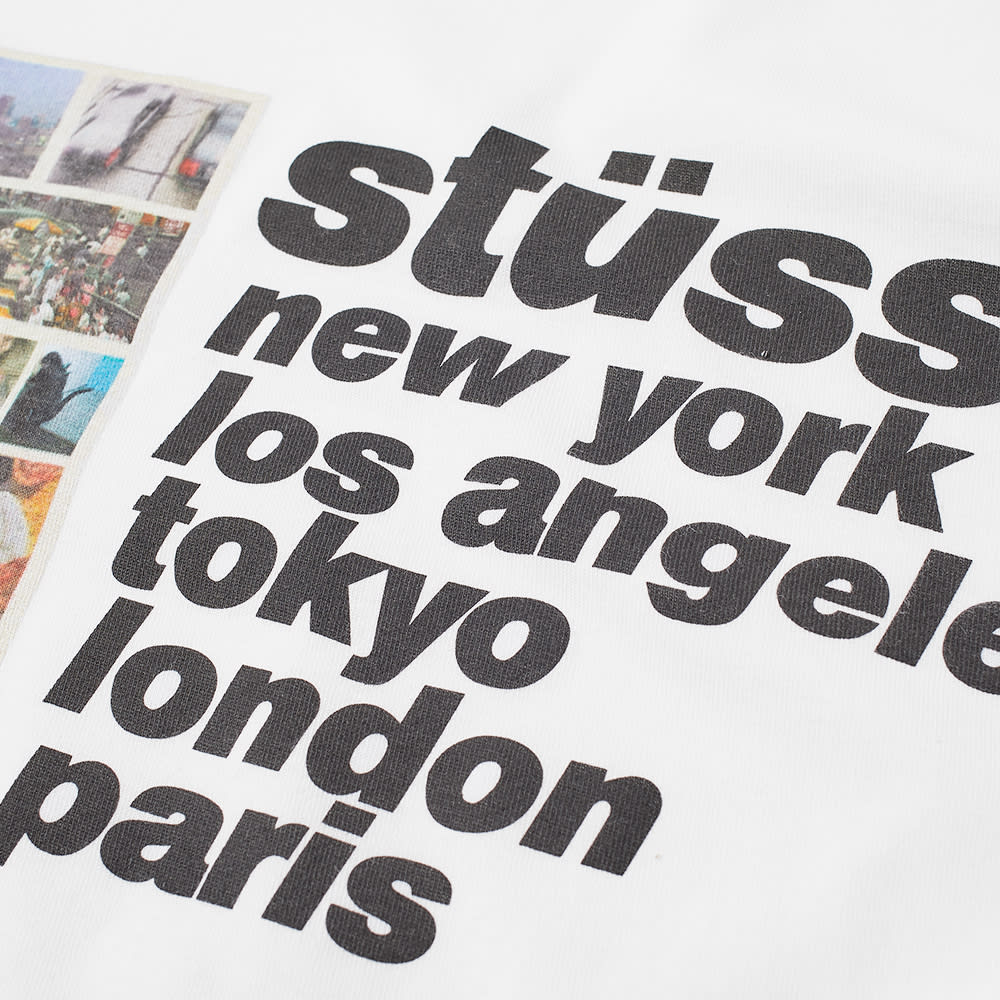 stussy italic collage tee