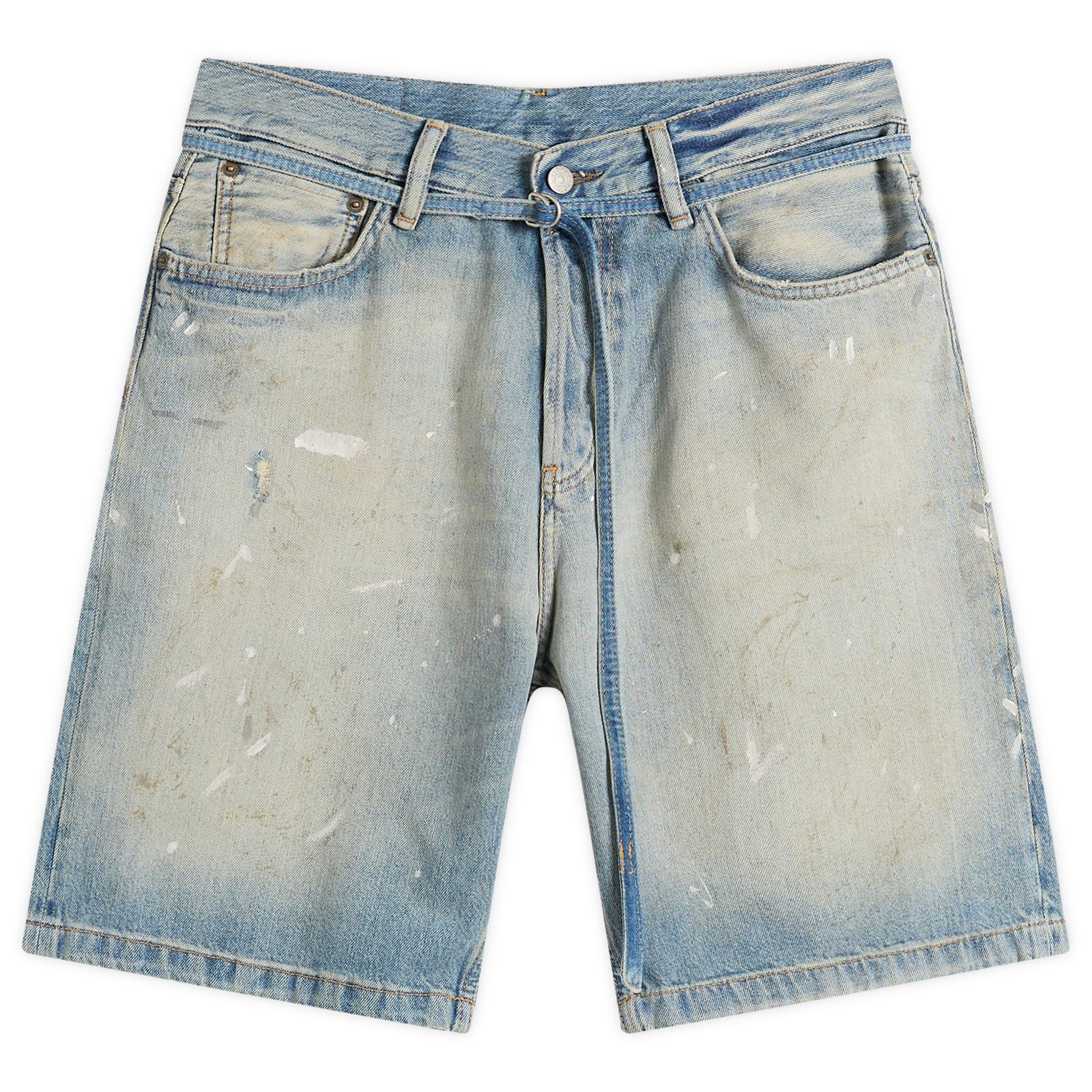 Acne Studios Women's Roland Denim Shorts Light Blue