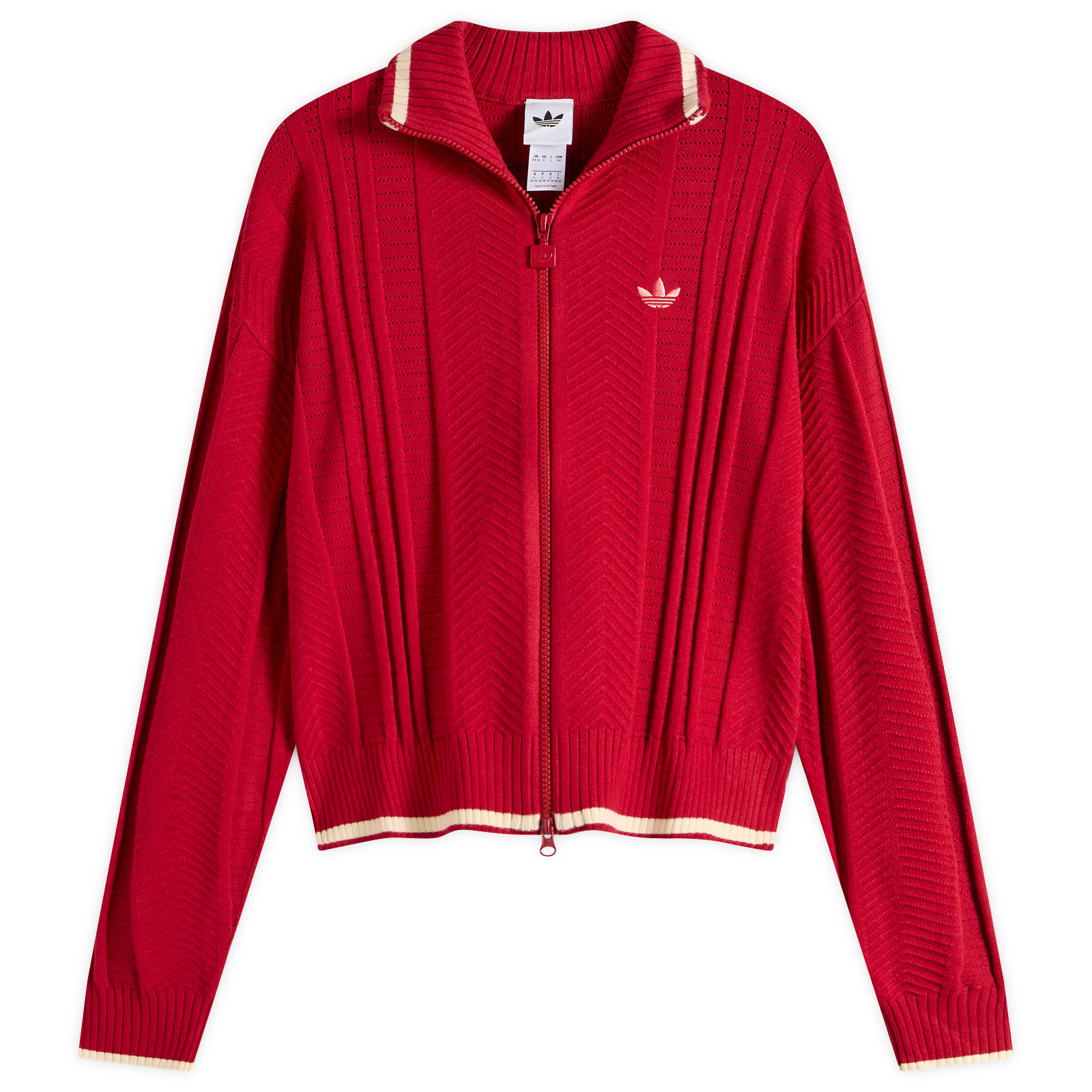 Adidas Women's Knit Firebird Track Top Team Victory Red
