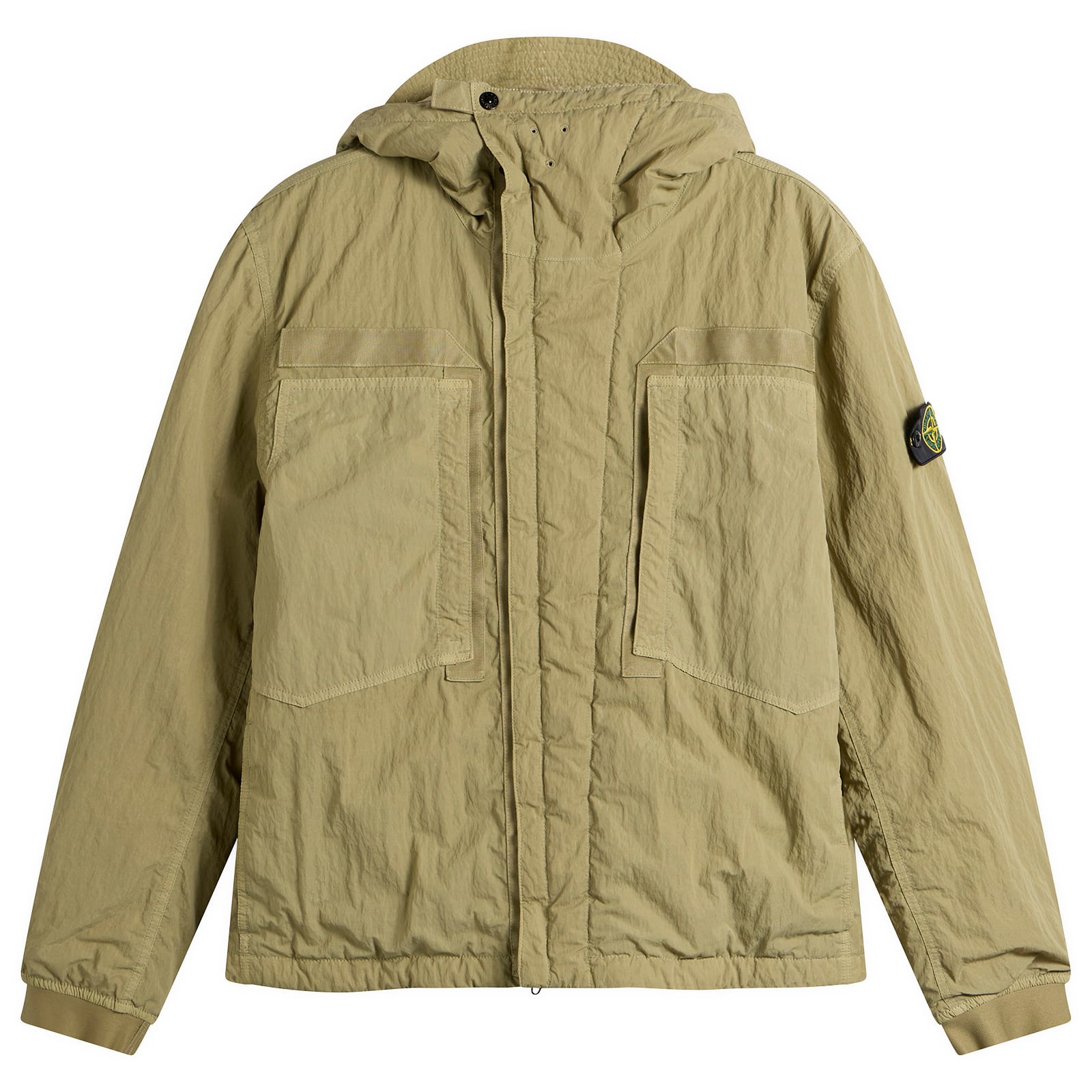 Stone Island Men's Raso Gommato 3L Field Jacket Black - Curated