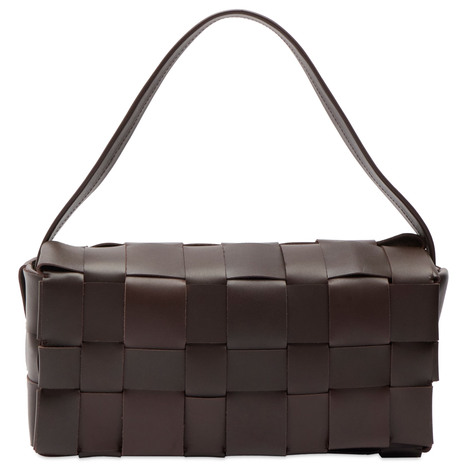 ST. Agni Women's Woven Envelope Slim Tote in Chocolate 