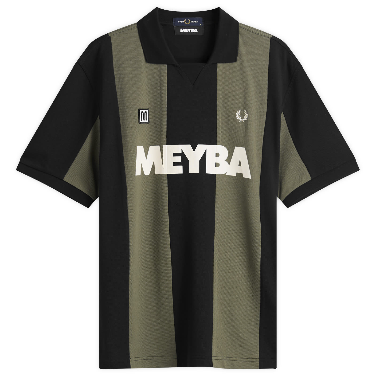 Fred Perry — Men's Meyba Cut And Sew Polo Shirt in Black, Size Small