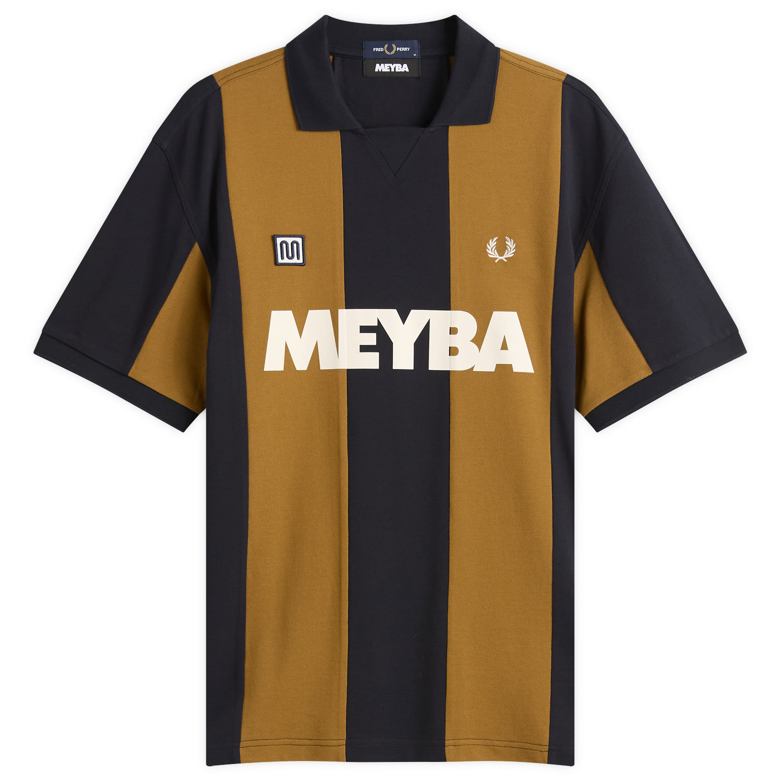 Fred Perry — Men's Meyba Cut And Sew Polo Shirt in Navy, Size Large