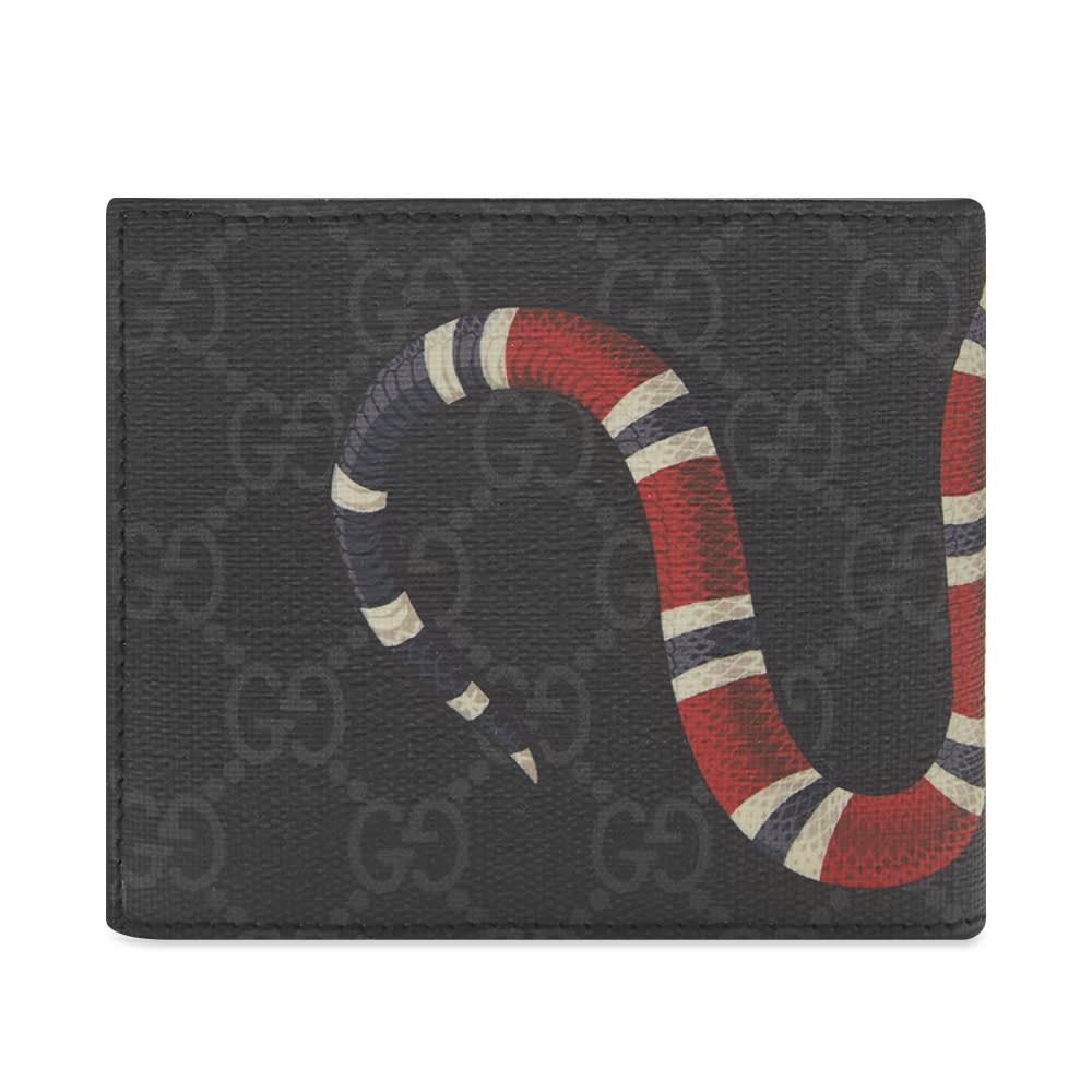 black gg supreme snake wallet