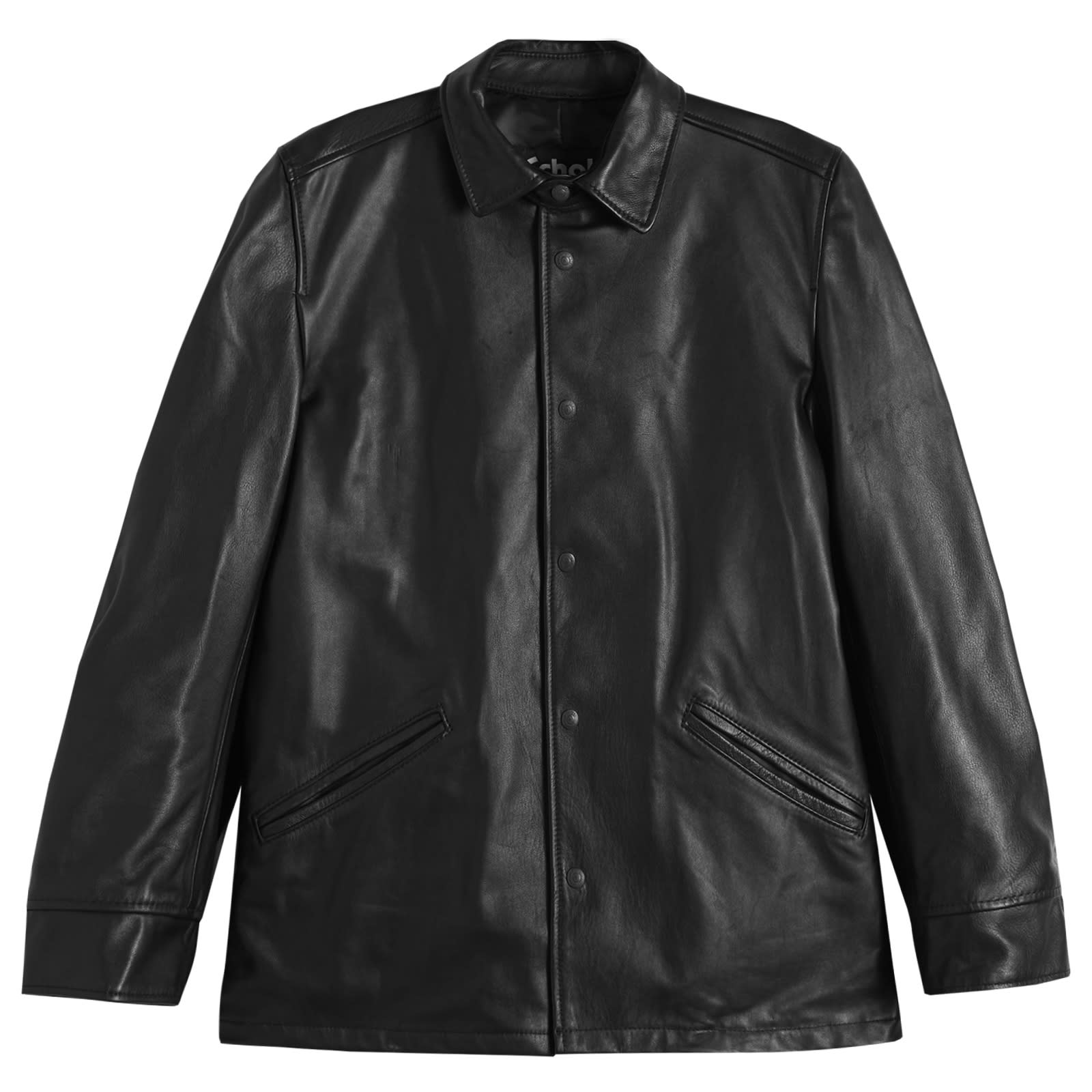 Junya Watanabe MAN Men's x Schott Leather Jacket Black | WP-J912