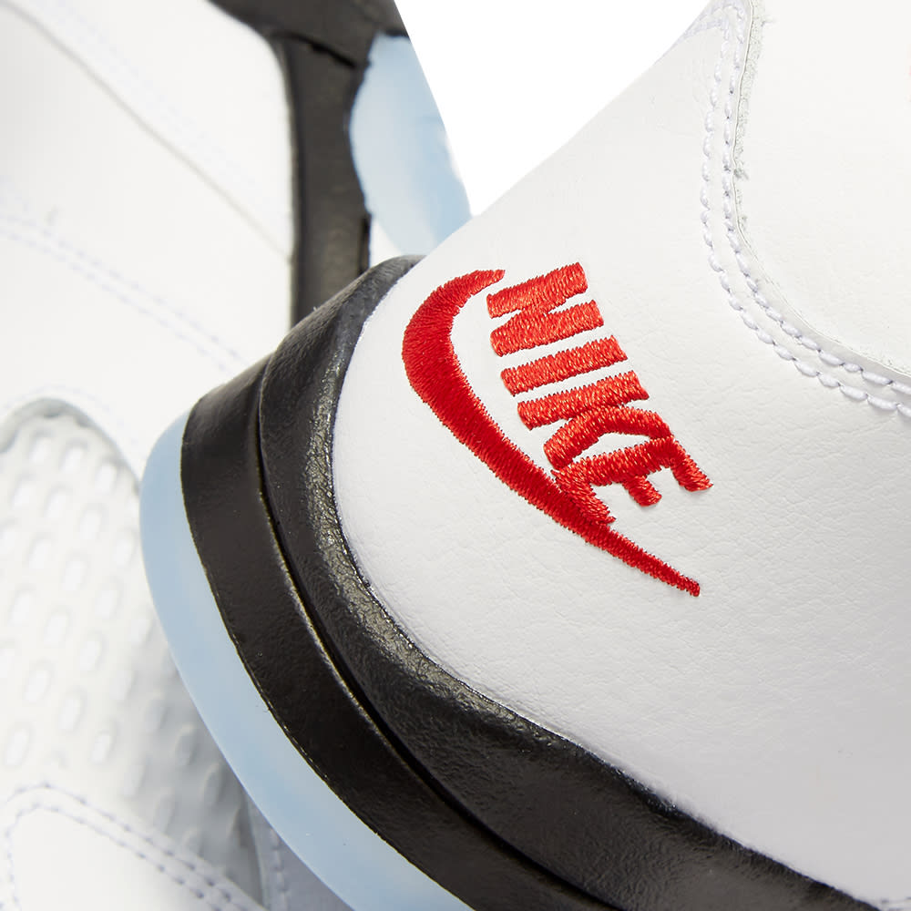retro 5 white red