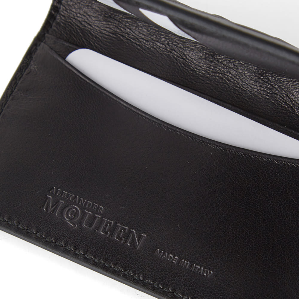 Alexander McQueen Rib Cage Leather Card Holder Black END. (US)
