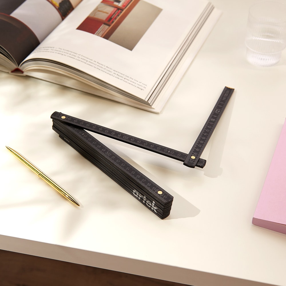 Artek Folding Ruler Black Lacquered Beech END.