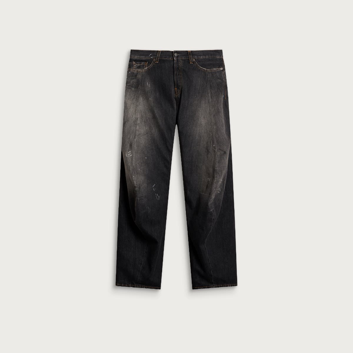 Acne Studios Women's Trafalgar Twisted Baggy Jeans Black