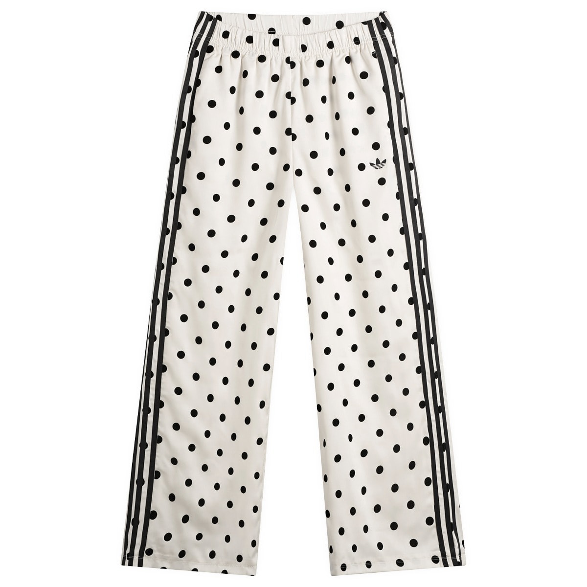 Adidas Women's Polka Dot Firebird Wide Trackpants Off White
