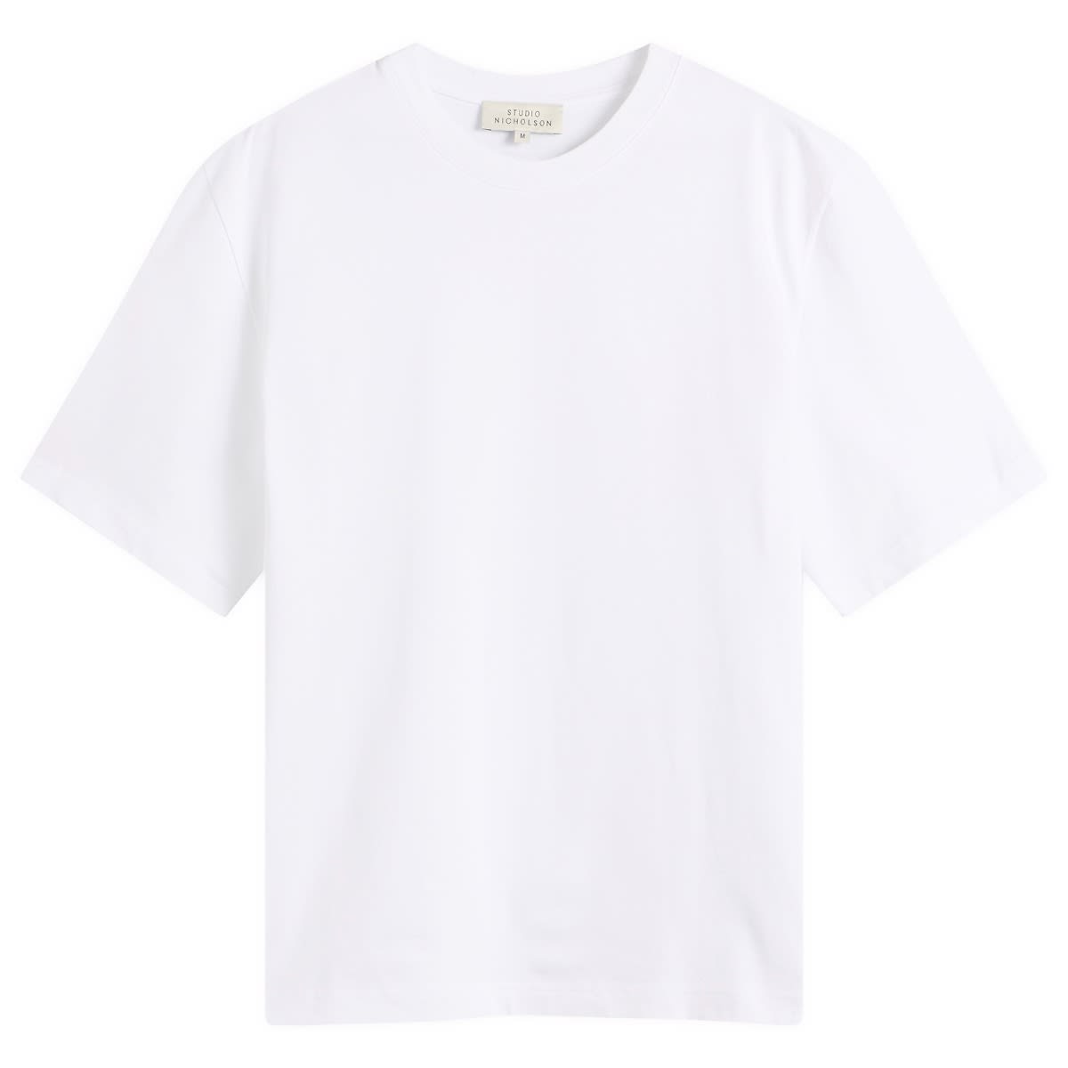 Studio Nicholson Men’s Lay Boxy Fit T-Shirt Optic White