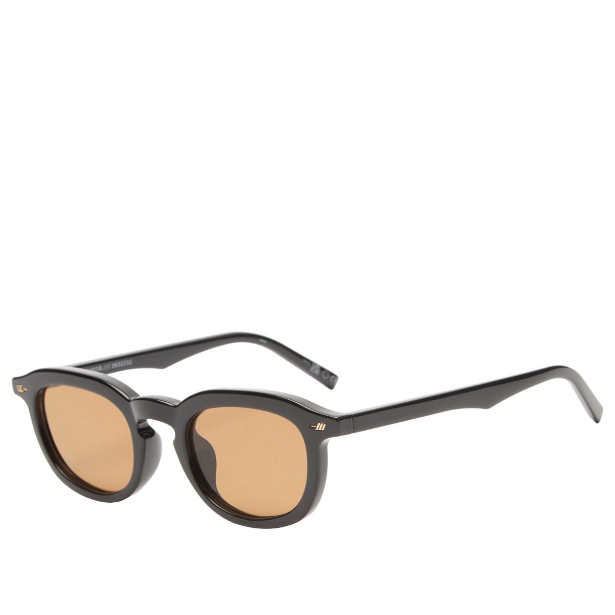 Le Specs Heart Throb Sunglasses in Black/Light Brown Mono