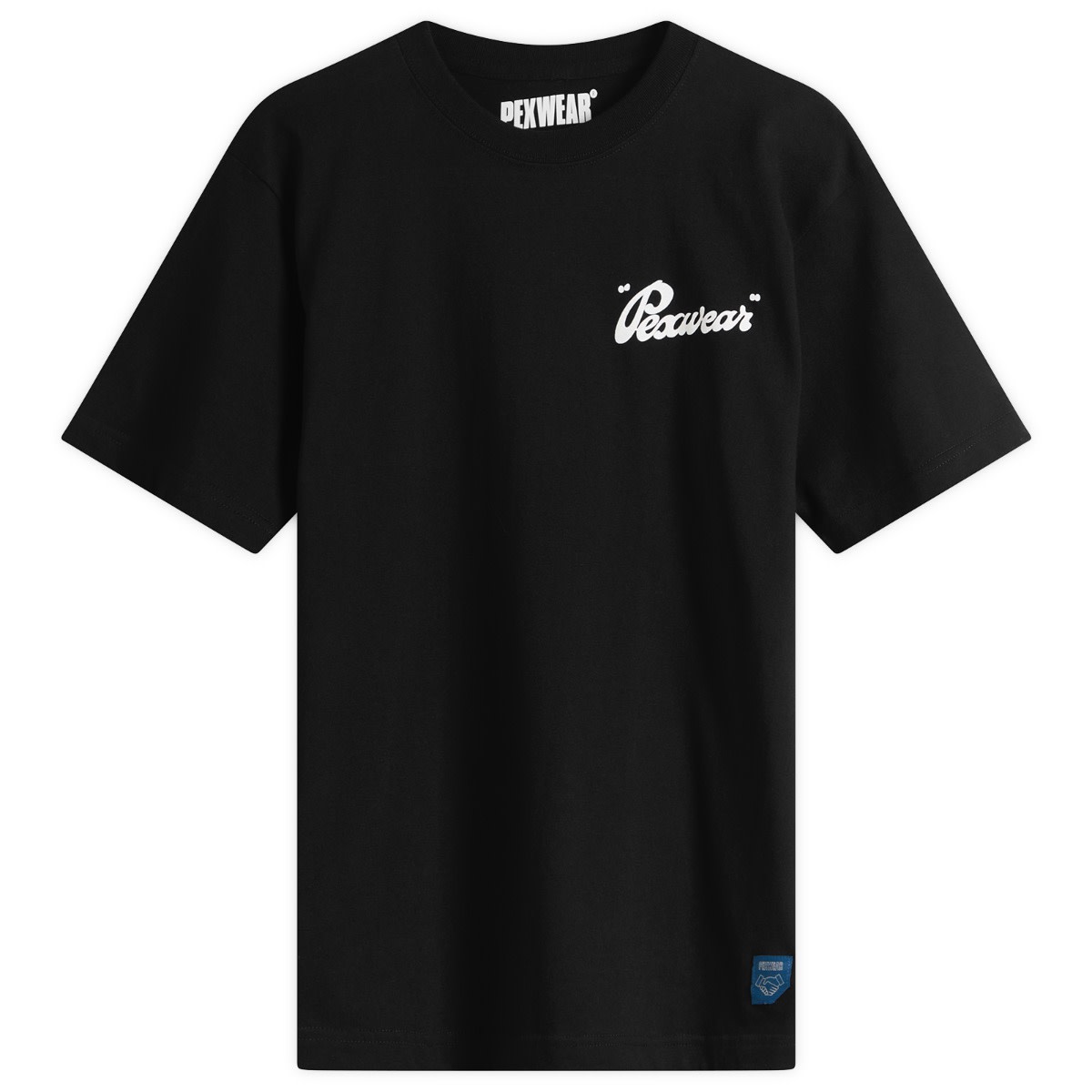Pexwear — Men's Italic Logo T-Shirt in Black, Size Small