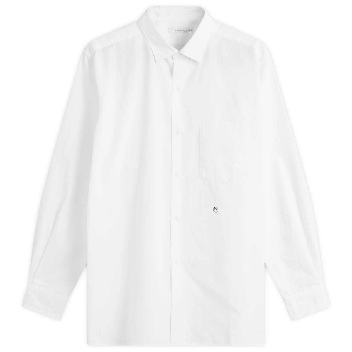 Nanamica Men’s Regular Collar Wind Shirt Off White