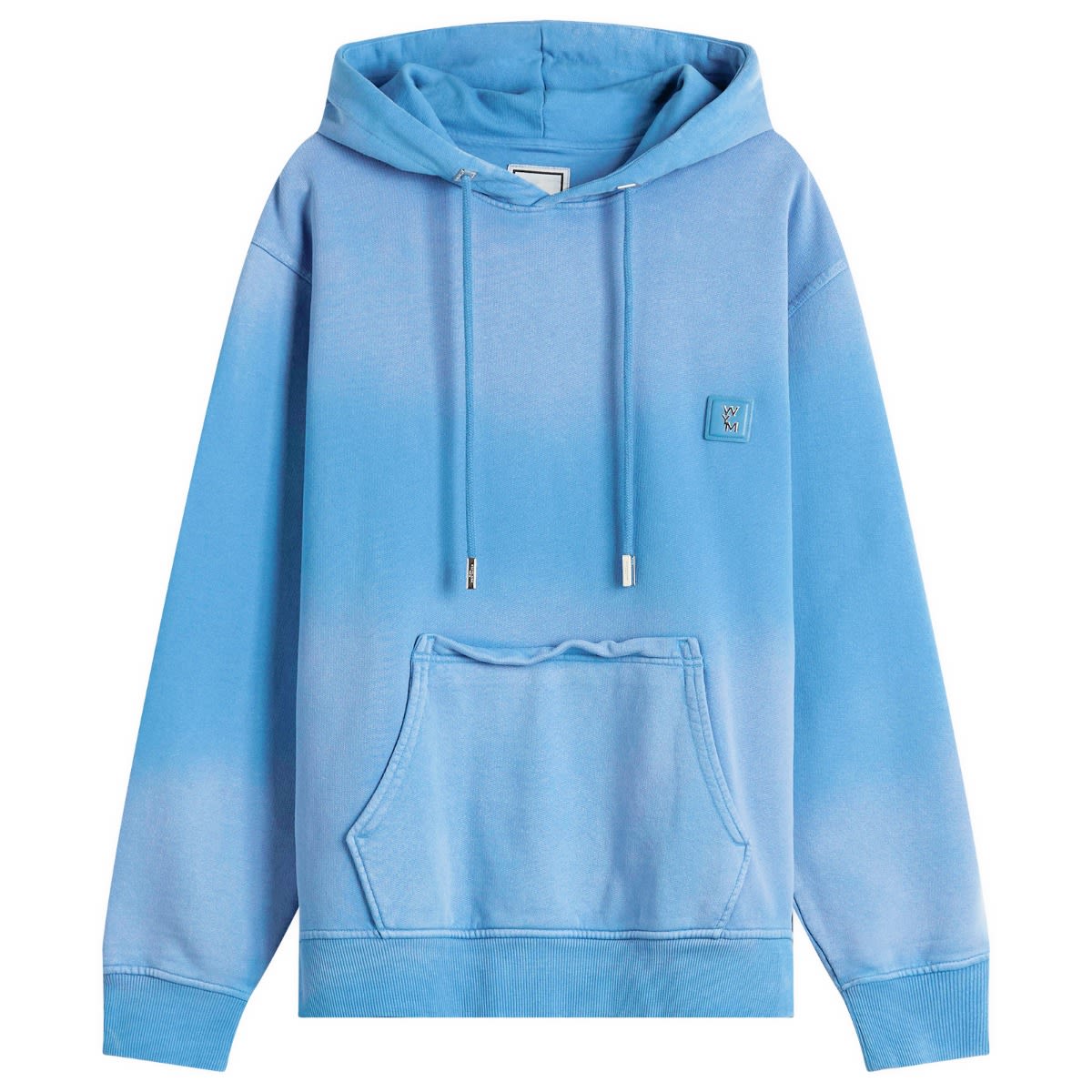 Wooyoungmi Men’s Washed Back Logo Hoodie Blue