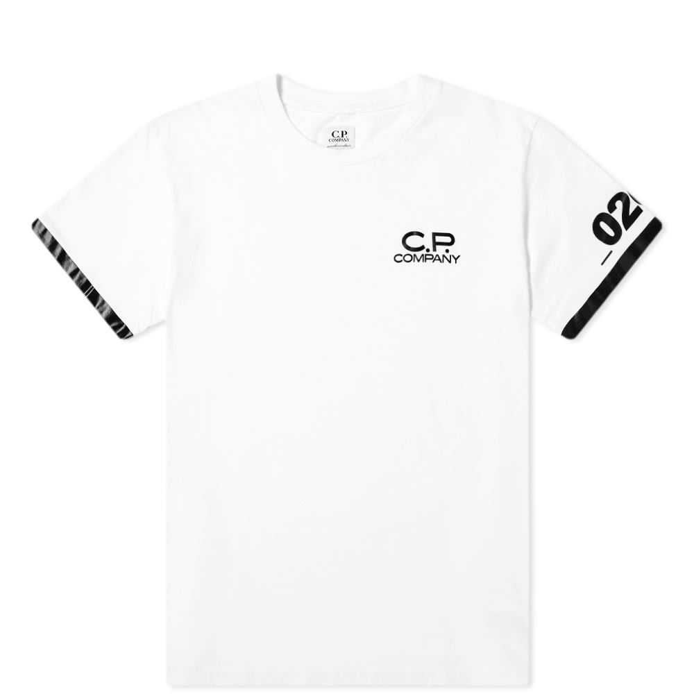 C P Company Undersixteen Logo Tee Gauze White End