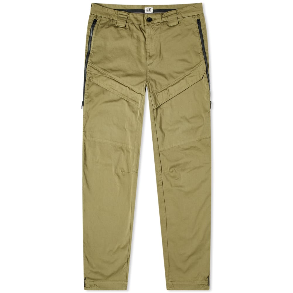 C.P. Company Zip Detail Garment Dyed Flight Pant Burnt Olive END.